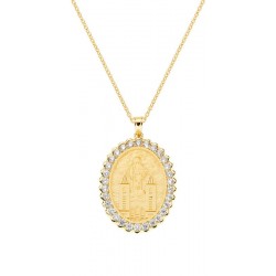 Collar con Medalla Virgen de Medjugorje Amen para mujeres CLMDGBZ