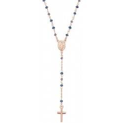 Collar Rosario Amen en plata con cristales para mujeres CRO10RBLTO4