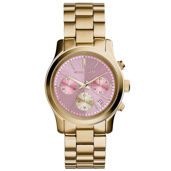 michael kors gold watch pink face