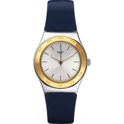 Swatch Damenuhr Irony Medium Blue Push YLS191